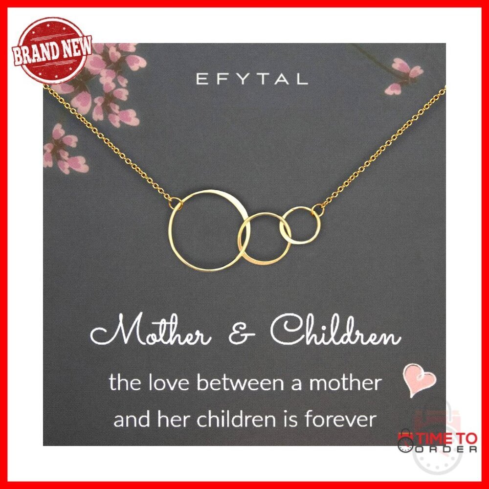 Sterling Silver 14K Gold Plated Mom Necklace 19.5" Pendant Gift